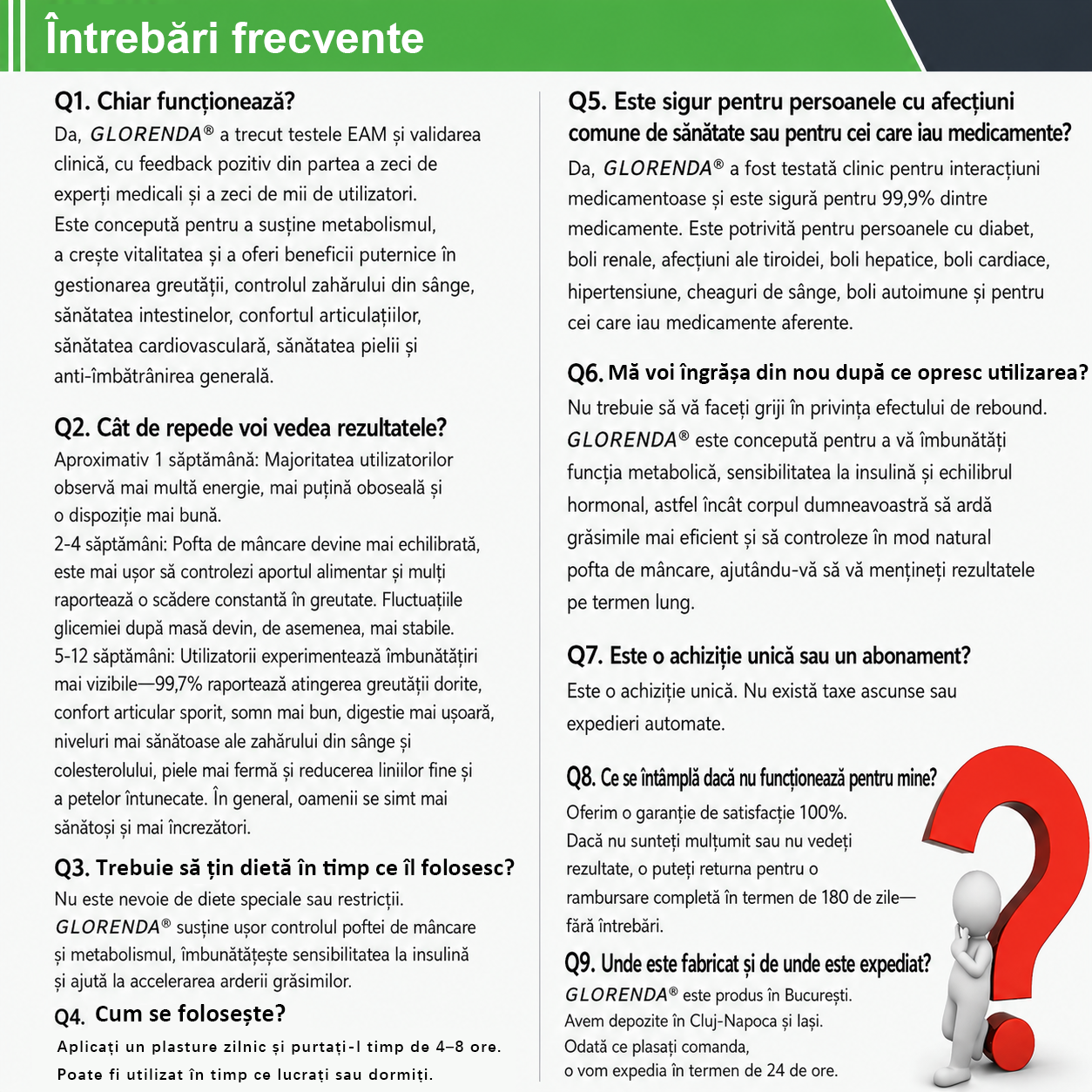 🏆 Magazin Oficial | 🌿 GLORENDA® Moringa · Berberină × NAD+ Plasture Avansat Nano cu Microace 10 în 1 (Doar o dată pe zi, schimbări vizibile în 7 zile) ✅ Pentru obezitate, piele lăsată, diabet, apnee în somn, probleme articulare și multe altele