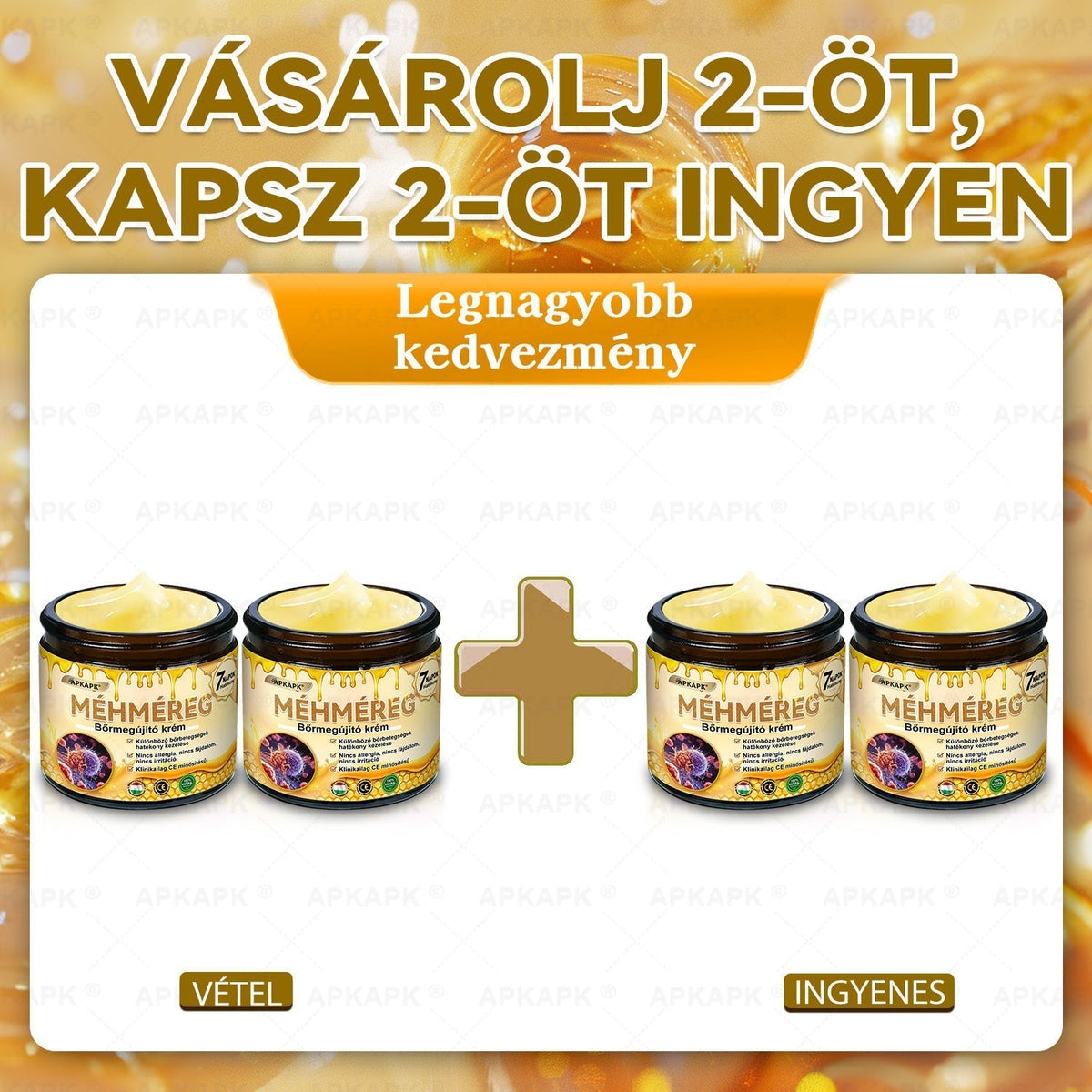 🌿💖 𝖠𝖯𝖪𝖠𝖯𝖪® Cremă regeneratoare pentru piele cu venin de albine (Certificare CE)  ✅