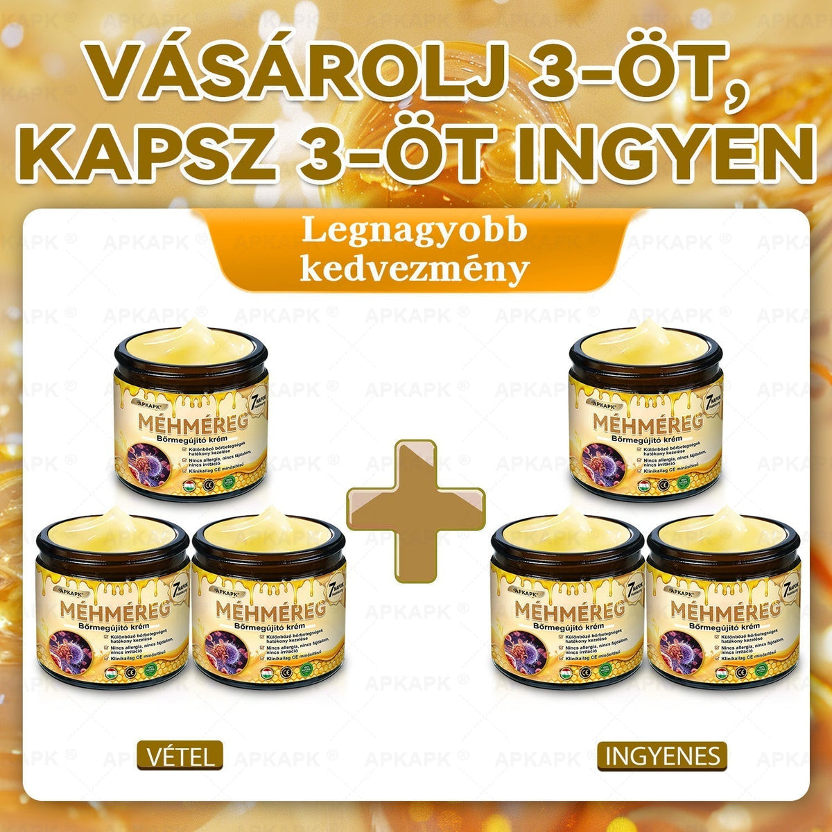 🌿💖 𝖠𝖯𝖪𝖠𝖯𝖪® Cremă regeneratoare pentru piele cu venin de albine (Certificare CE)  ✅